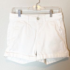Anthropologie Letterpress Hyphen White Shorts 25